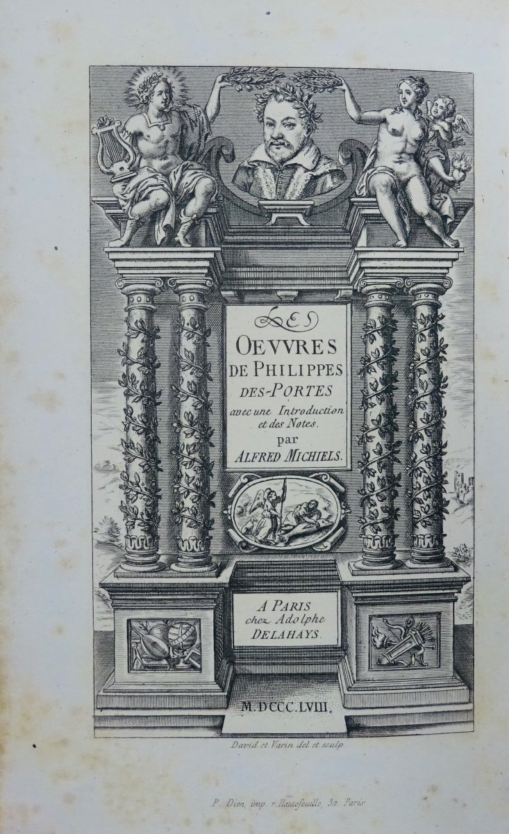 DESPORTES - Oeuvres de Philippe Desportes. Delahays, 1858 et en cartonnage d'éditeur.