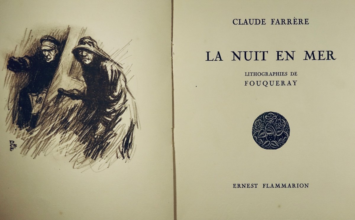 FARRÈRE (Claude) - La nuit en mer. Paris, Flammarion, 1928, illustré par FOUQUERAY.-photo-3