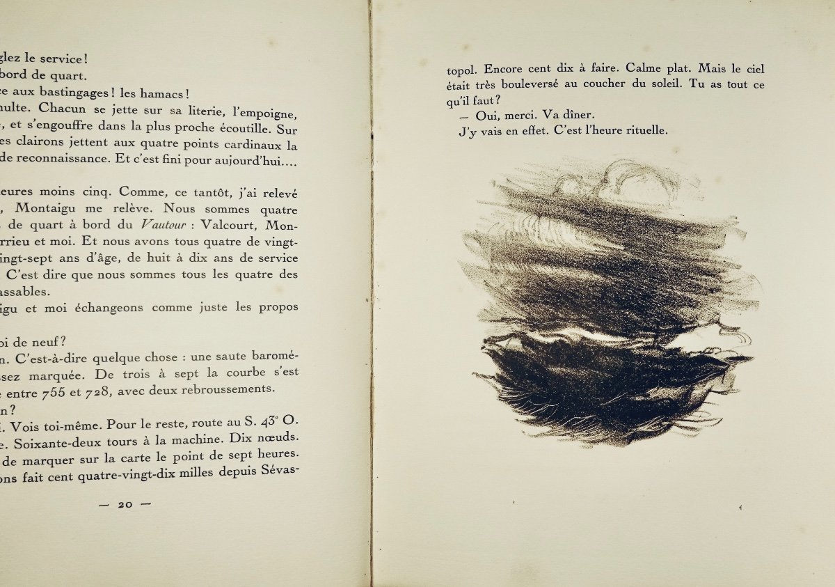 Farrère (claude) - Night At Sea. Paris, Flammarion, 1928, Illustrated By Fouqueray.-photo-1