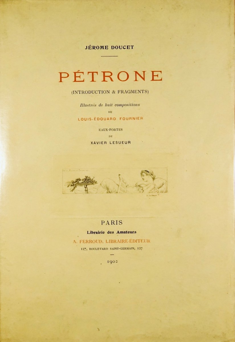 DOUCET - Pétrone. Introduction et pièces choisies. FERROUD, 1902 et illustré par FOURNIER.-photo-4
