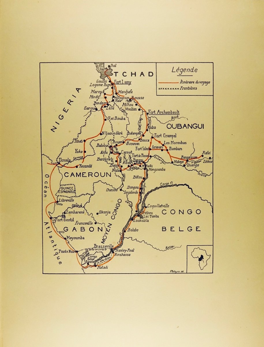 GIDE - Voyage au Congo, suivi du Retour du Tchad. Gallimard, 1929, en reliure d'époque.-photo-1