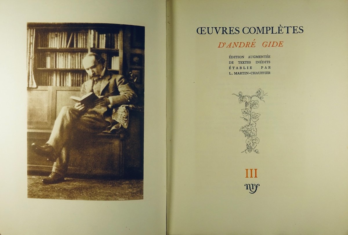 Gide (andré) - Complete Works Of André Gide. Editions Gallimard, 1953, Paperback 15 Volumes.-photo-2