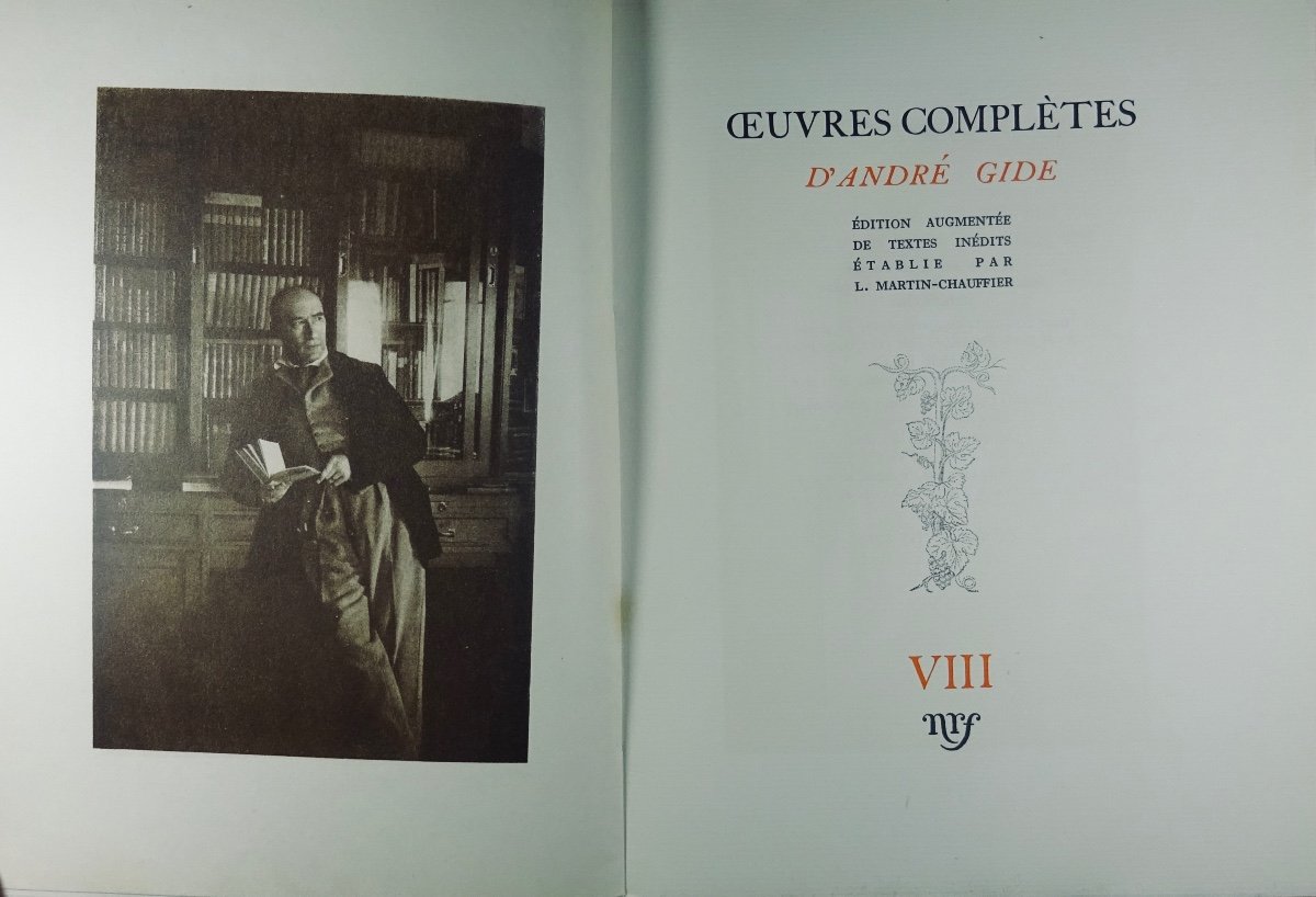 Gide (andré) - Complete Works Of André Gide. Editions Gallimard, 1953, Paperback 15 Volumes.-photo-7
