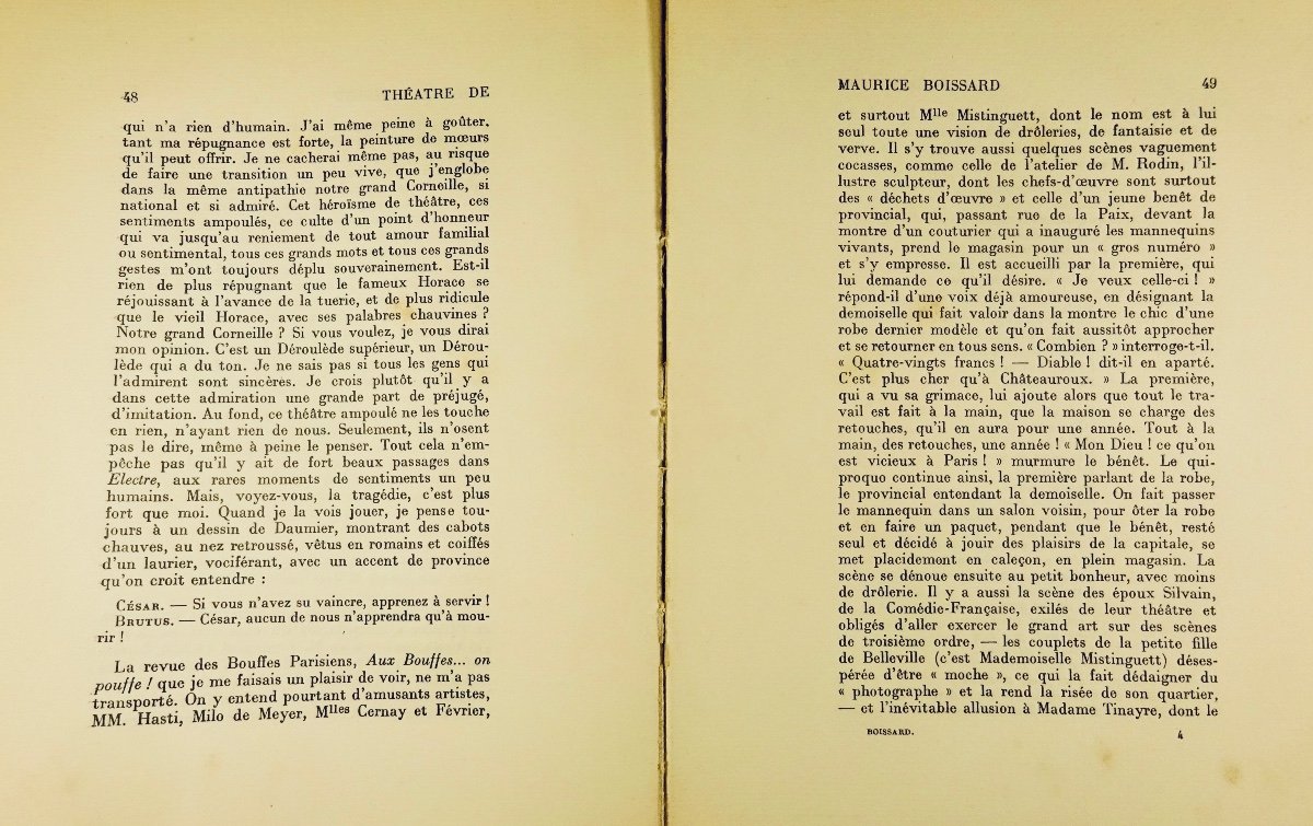 Léautaud (paul) - The Theater Of Maurice Boissard 1907-1923. Gallimard, 1926, First Edition.-photo-6