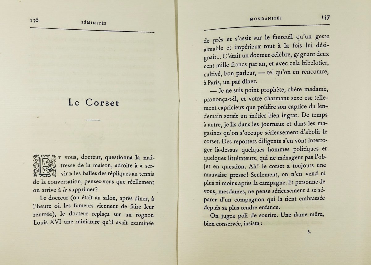 PRÉVOST (Marcel) - Féminités. Paris, Lemerre, 1910, édition originale sur grand papier.-photo-8