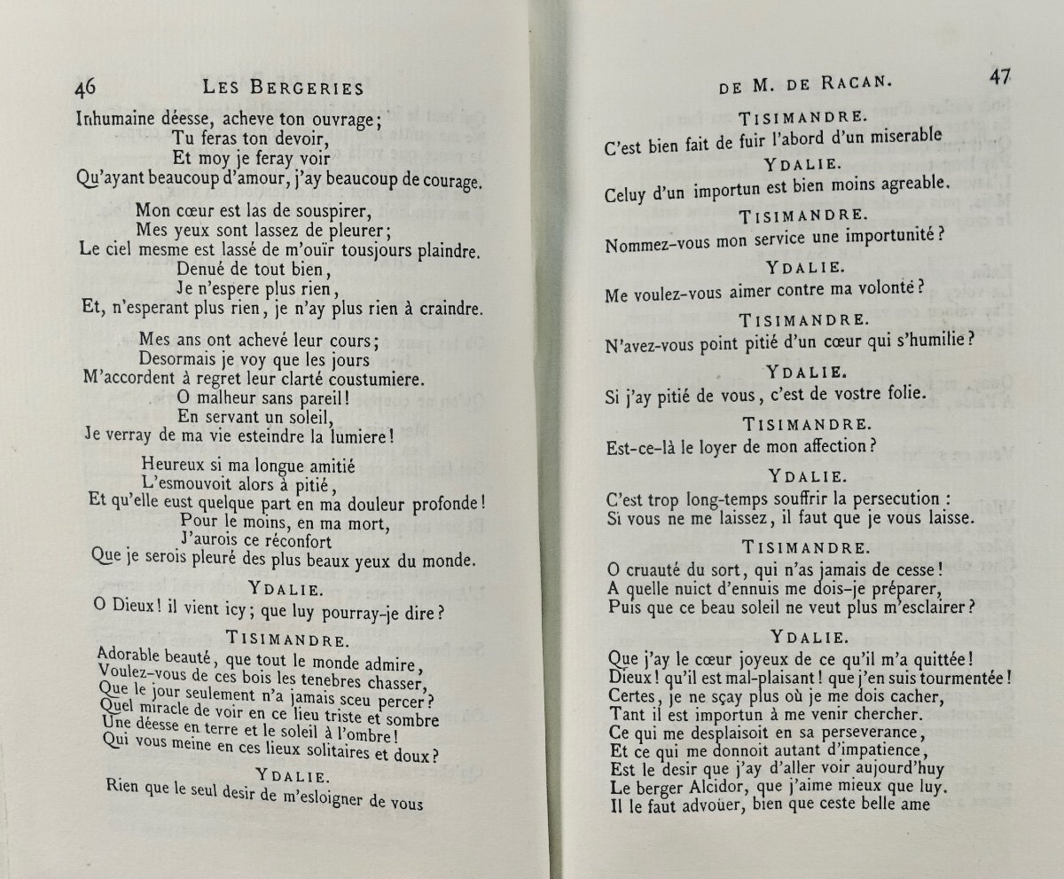 Racan - Complete Works Of Racan. Paris, Jannet, 1857 In Publisher's Cardboard.-photo-2