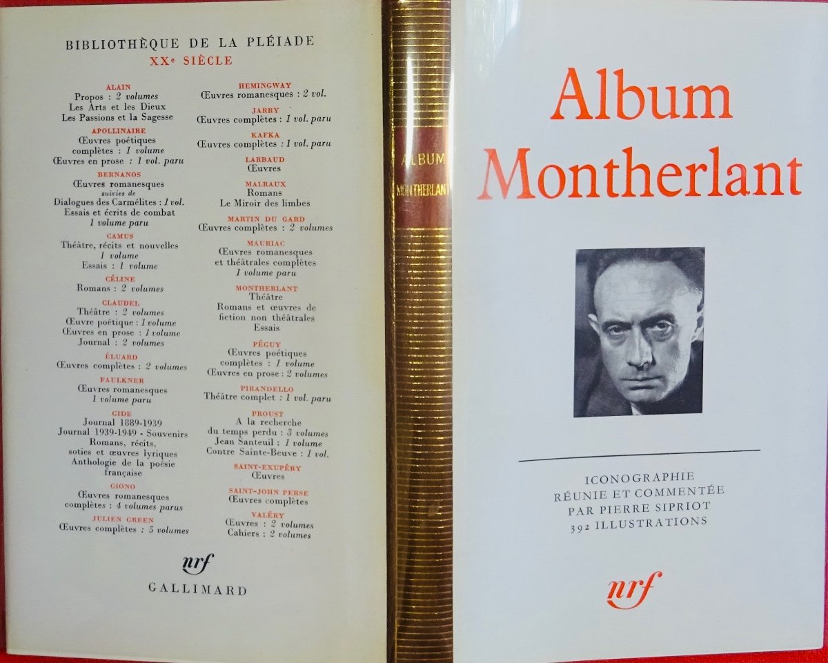 Sipriot (pierre) - Album Montherlant. éditions Gallimard, 1979 And In Publisher's Binding.-photo-3