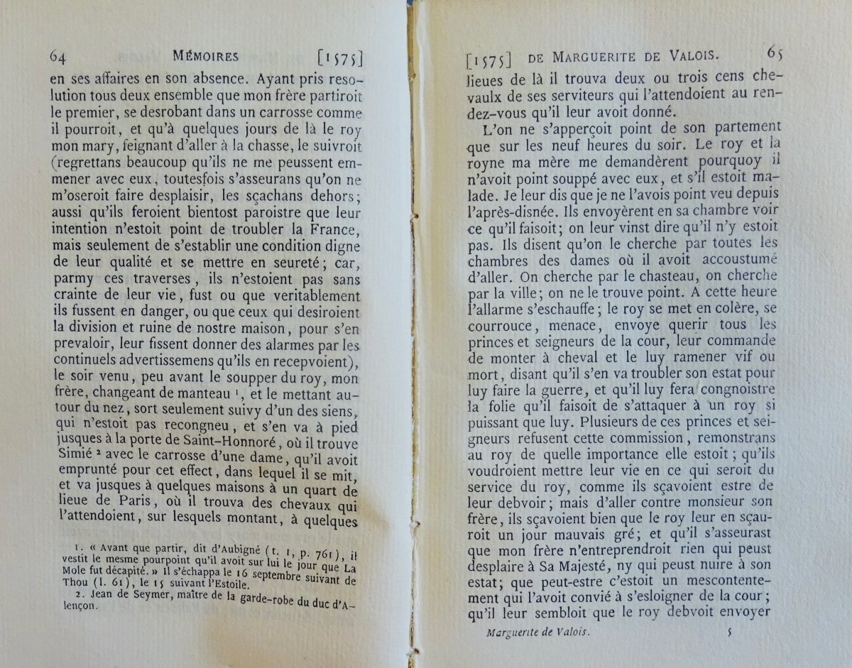 VALOIS (Marguerite de) - Mémoires de Marguerite de Valois. Jannet, 1858, cartonnage d'éditeur.-photo-4