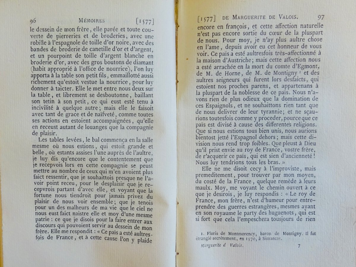 Valois (marguerite De) - Memoirs Of Marguerite De Valois. Jannet, 1858, Publisher's Cardboard.-photo-5