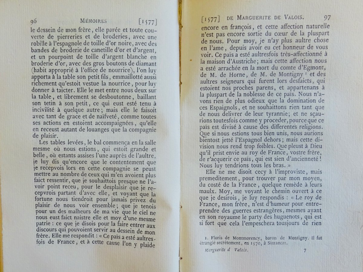 VALOIS (Marguerite de) - Mémoires de Marguerite de Valois. Jannet, 1858, cartonnage d'éditeur.-photo-5