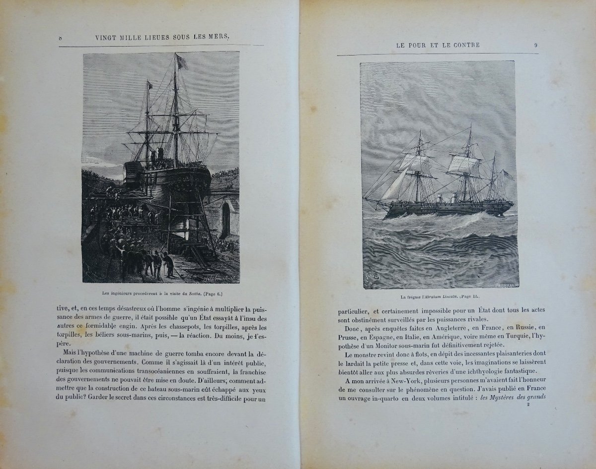 Verne (jules) - Twenty Thousand Leagues Under The Sea. Hetzel, Circa 1883, In Purple Cardboard.-photo-4