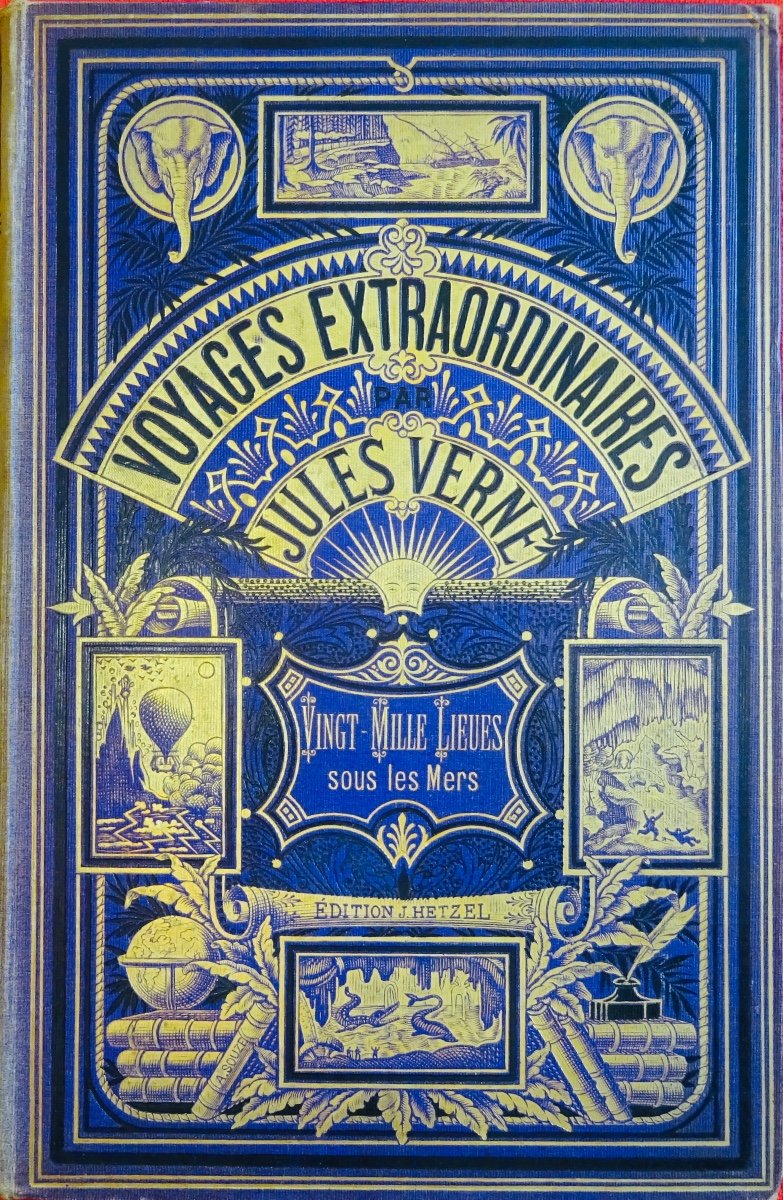 VERNE (Jules) - Vingt-mille lieues sous les mers. Hetzel, vers 1883, en cartonnage violet.