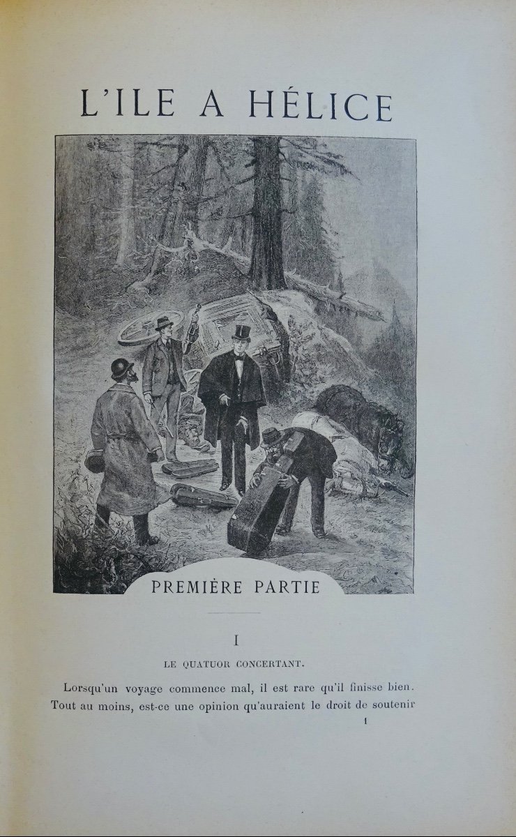 VERNE (Jules) - L'Ile à Hélice. Hetzel, 1895, illustré par Benett et en cartonnage d'éditeur.-photo-3