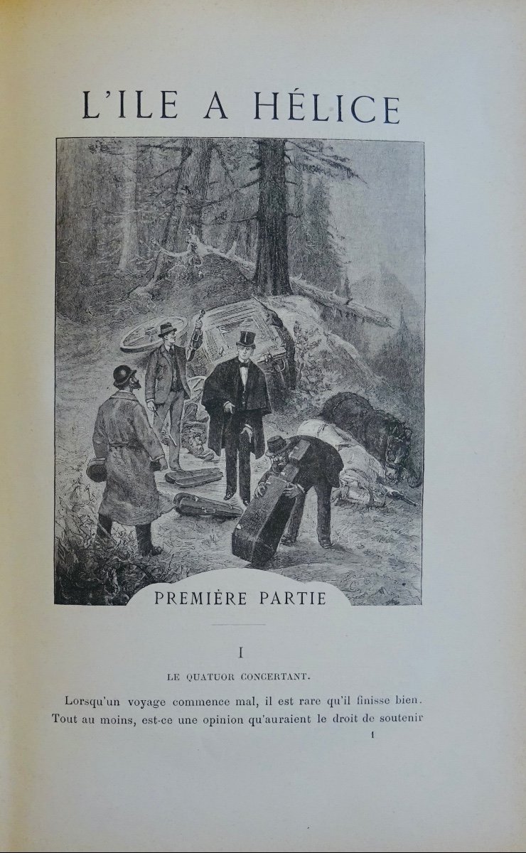 Verne (jules) - Propeller Island. Hetzel, 1895, Illustrated By Benett And In Publisher's Cardboard.-photo-3