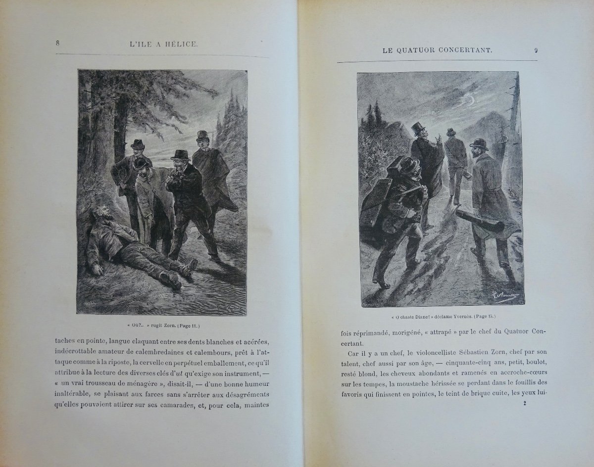 Verne (jules) - Propeller Island. Hetzel, 1895, Illustrated By Benett And In Publisher's Cardboard.-photo-4