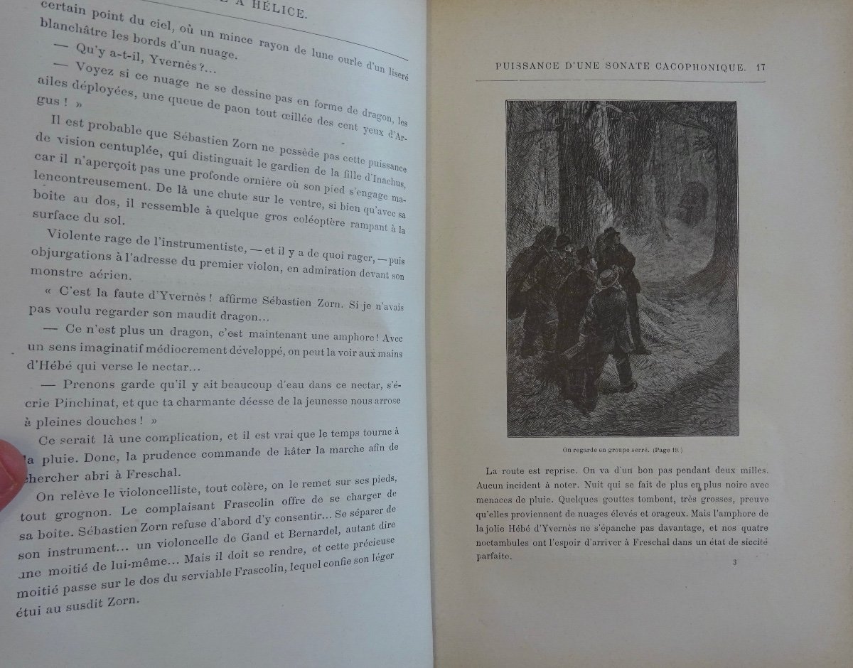 Verne (jules) - Propeller Island. Hetzel, 1895, Illustrated By Benett And In Publisher's Cardboard.-photo-1
