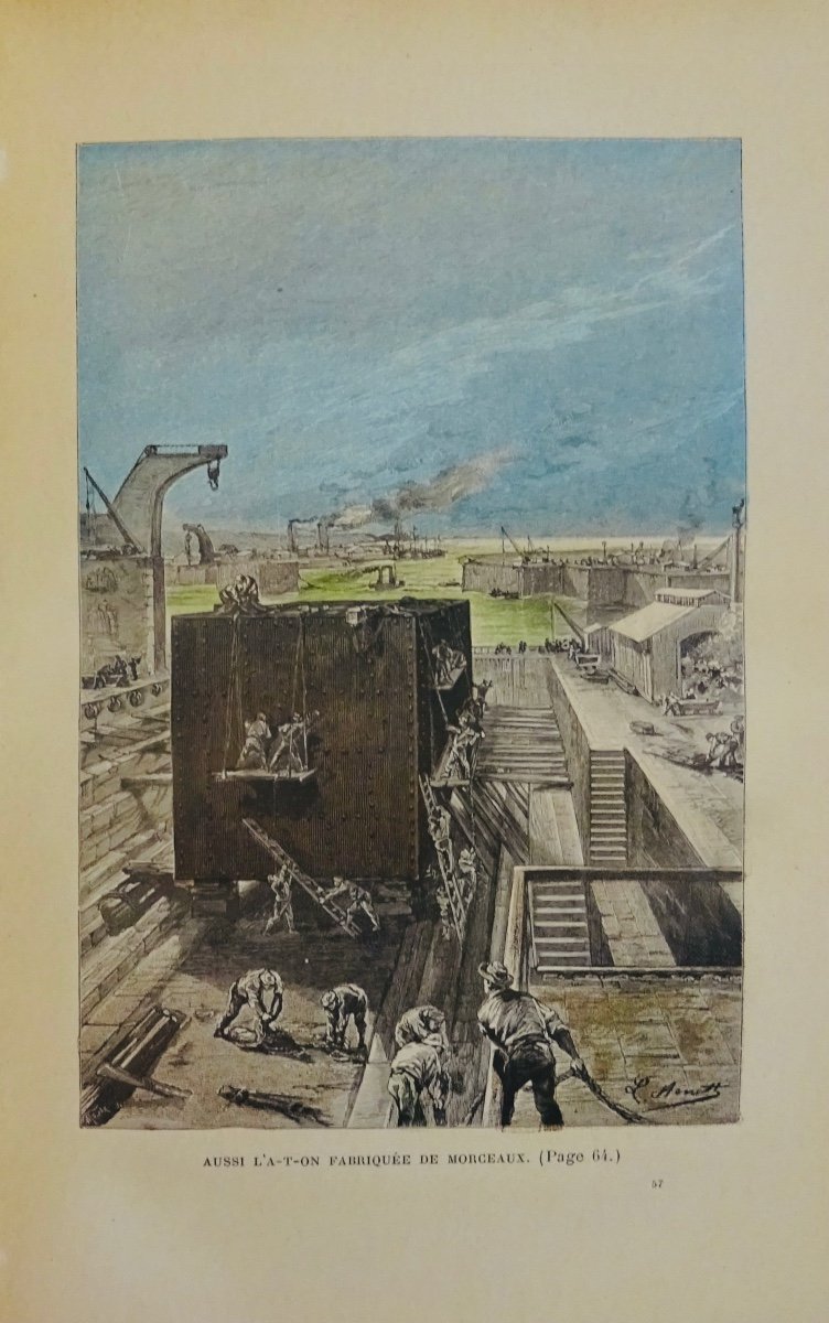 VERNE (Jules) - L'Ile à Hélice. Hetzel, 1895, illustré par Benett et en cartonnage d'éditeur.-photo-4