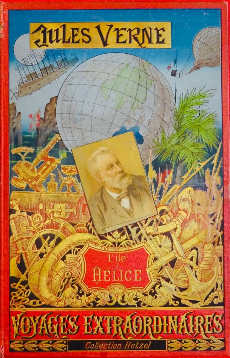 VERNE (Jules) - L'Ile à Hélice. Hetzel, 1895, illustré par Benett et en cartonnage d'éditeur.