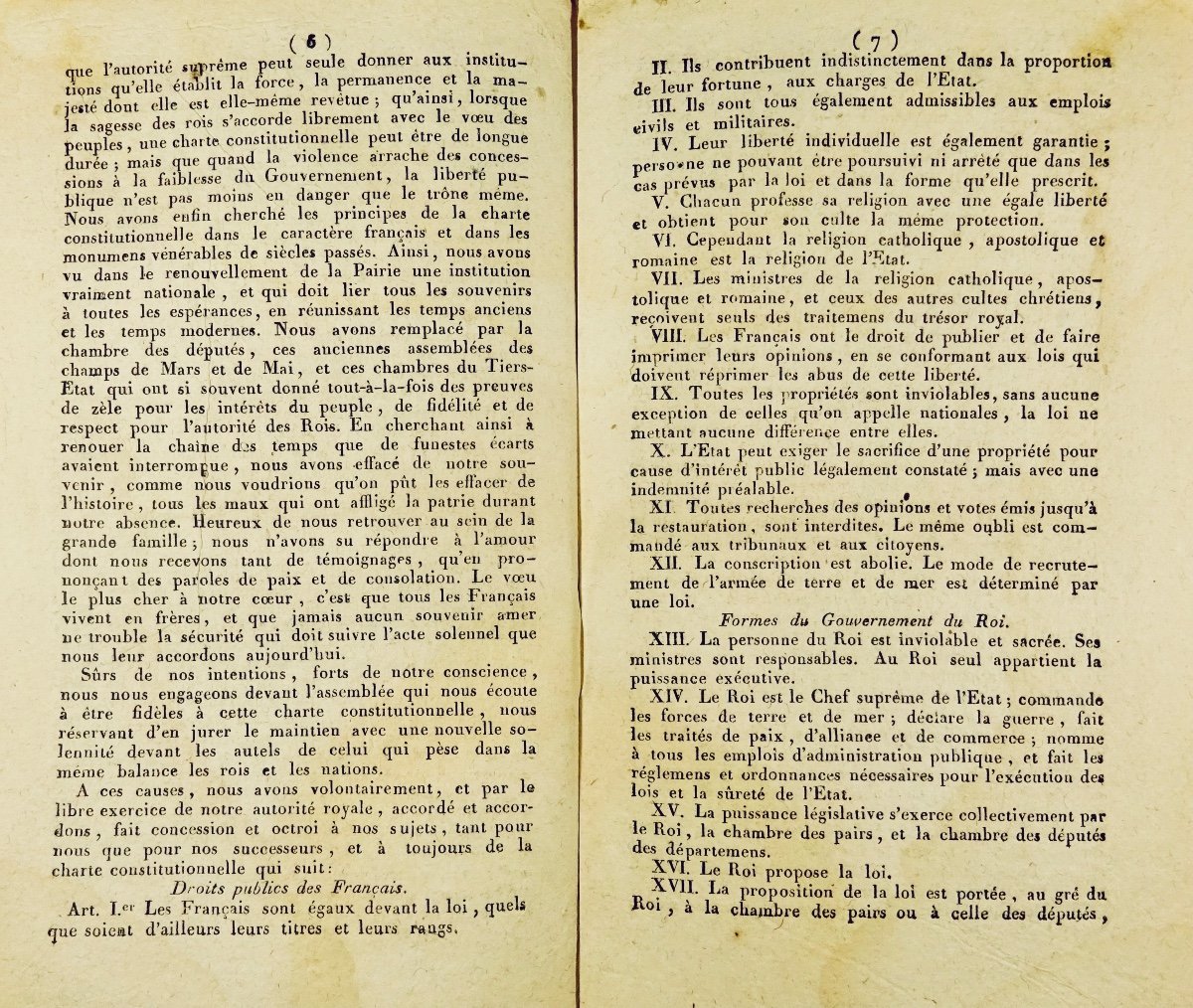Constitutional Charter Of The Kingdom Of France. Printed In Nancy, Chez Guivard, In 1814.-photo-3
