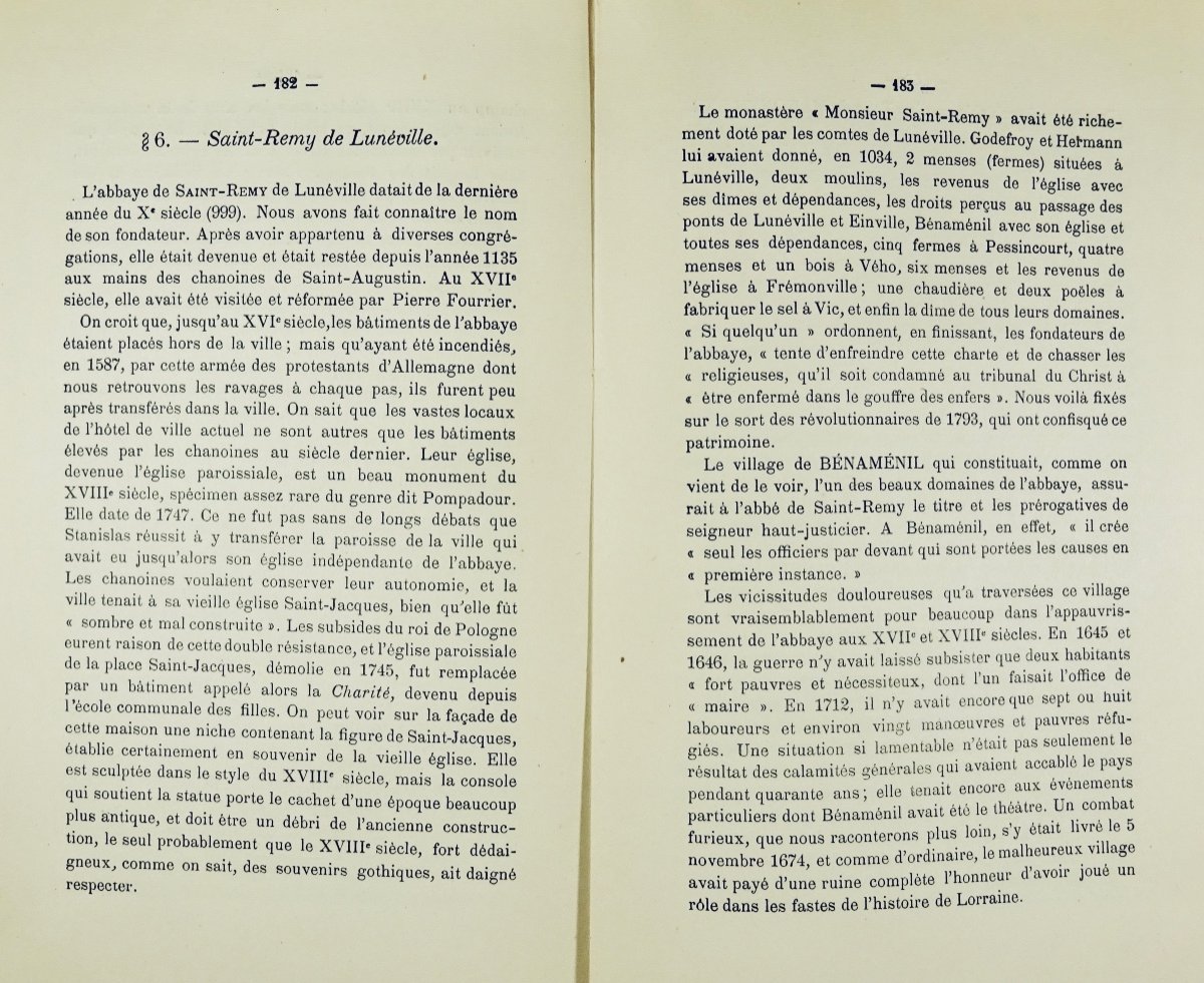 AMBROISE (Émile) - L'arrondissement de Lunéville avant Léopold (1595-1697). 1887.-photo-8