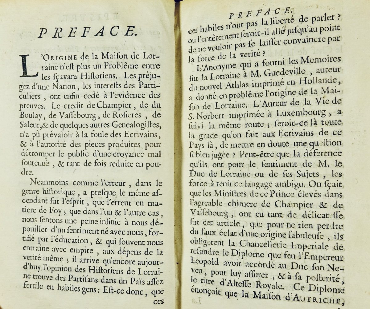 HUGO DE BALEICOURT - Traité historique et critique sur la généalogie Lorraine, Berlin, 1711.-photo-3