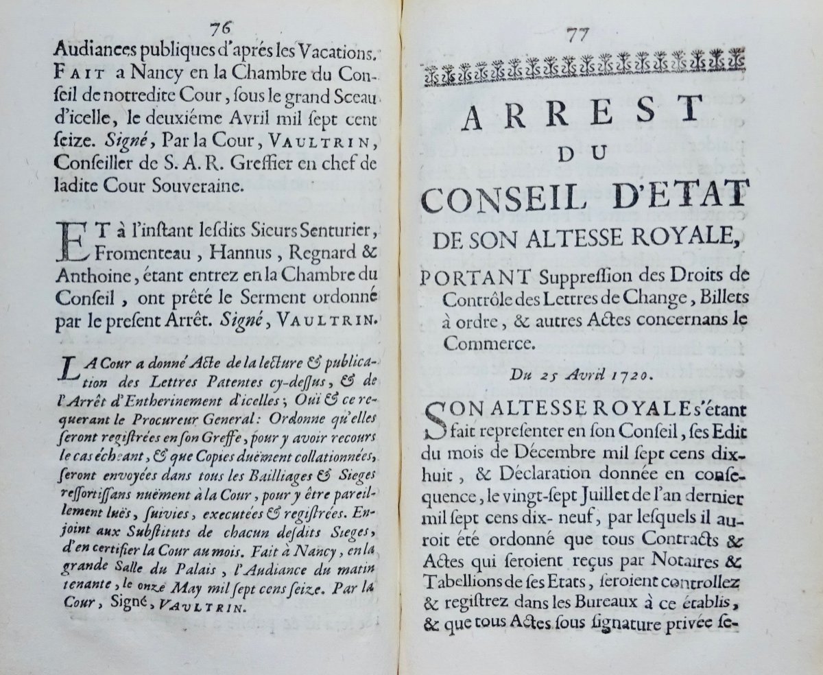 Ordonnances, statuts, privilèges et règlemens accordez aux marchands. Cusson, 1743, relié.-photo-7