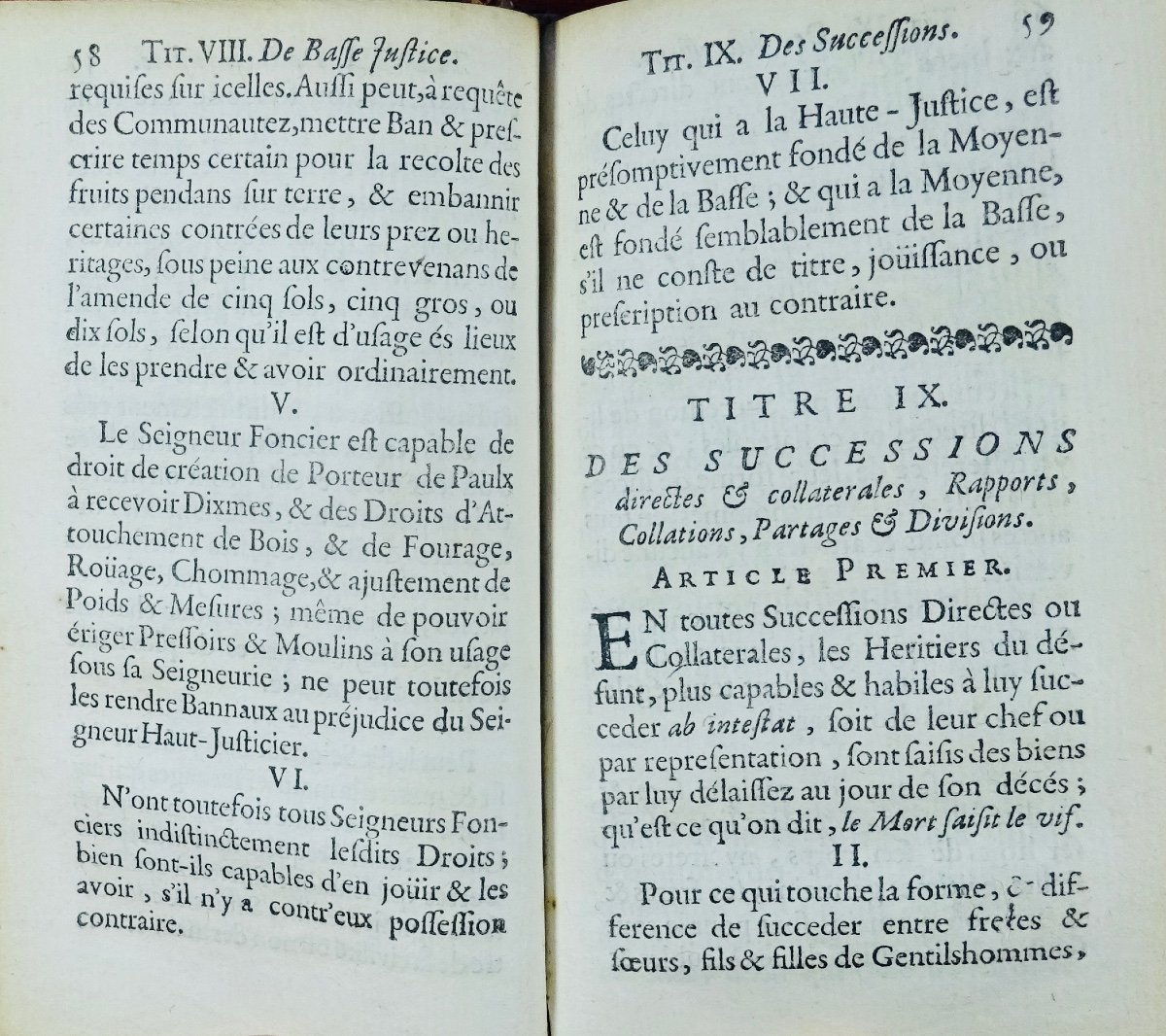 Coutumes générales du duché de Lorraine, bailliages de Nancy, Vosge et Allemagne. 1730.-photo-3