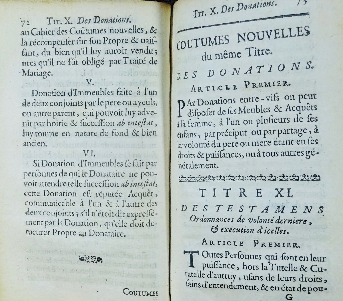 Coutumes générales du duché de Lorraine, bailliages de Nancy, Vosge et Allemagne. 1730.-photo-4