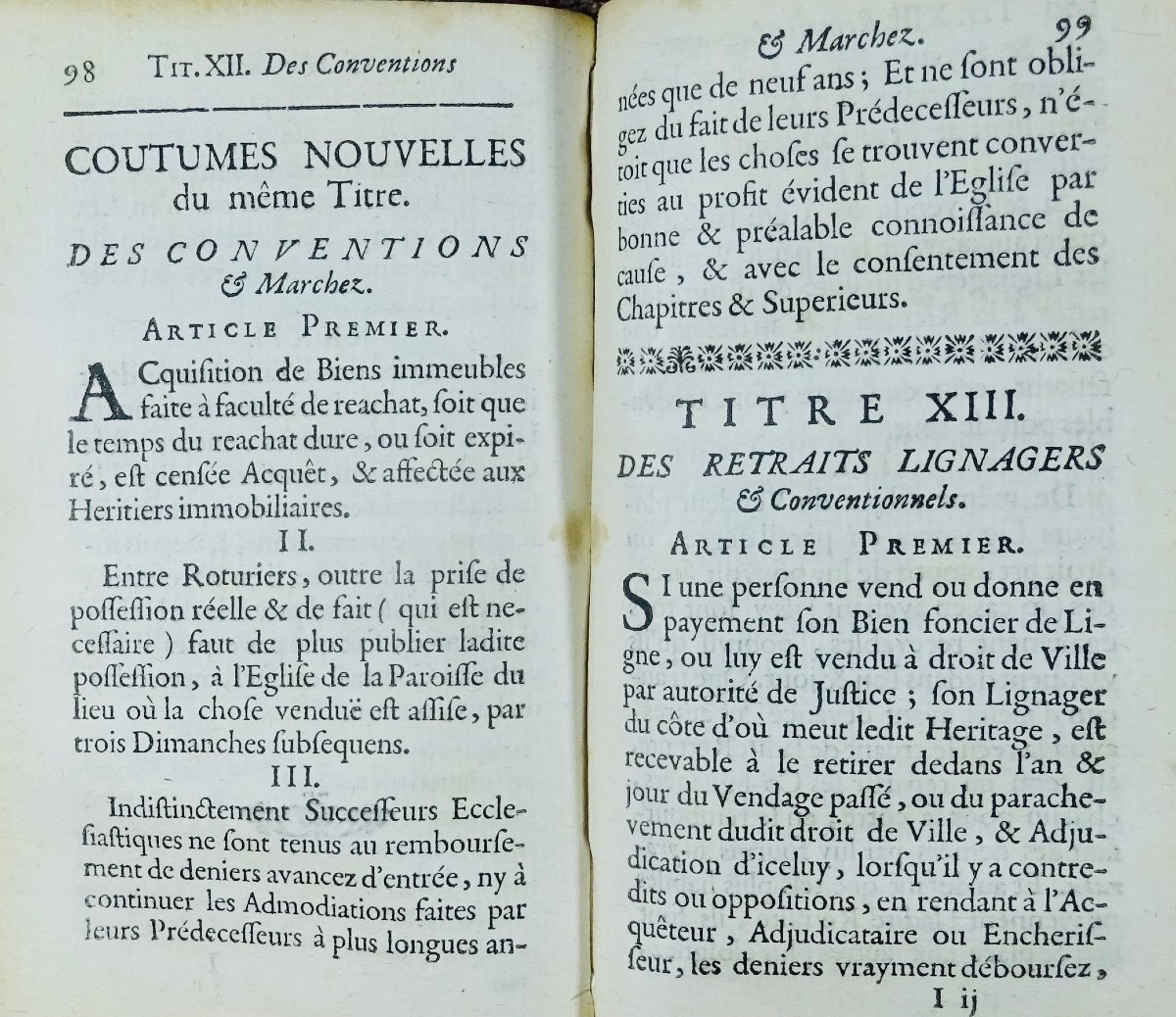 Coutumes générales du duché de Lorraine, bailliages de Nancy, Vosge et Allemagne. 1730.-photo-5