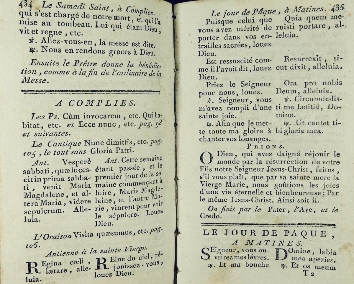 Office For The Easter Fortnight, According To The New Breviary Of Metz. 1789, Contemporary Binding.-photo-7