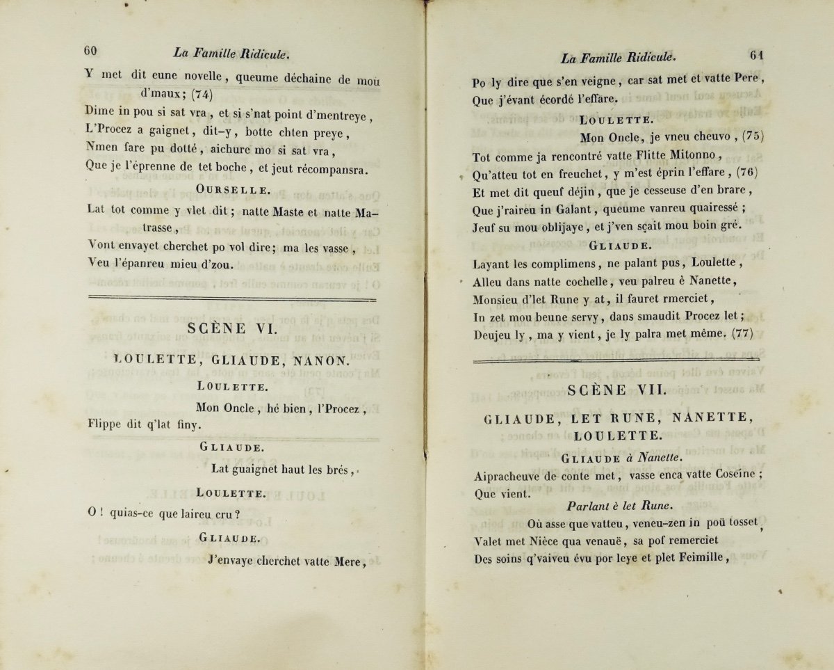Flippe Mitonno Or The Ridiculous Family. Messina Comedy In Patois Verse. Metz, Lecouteux, 1848.-photo-3