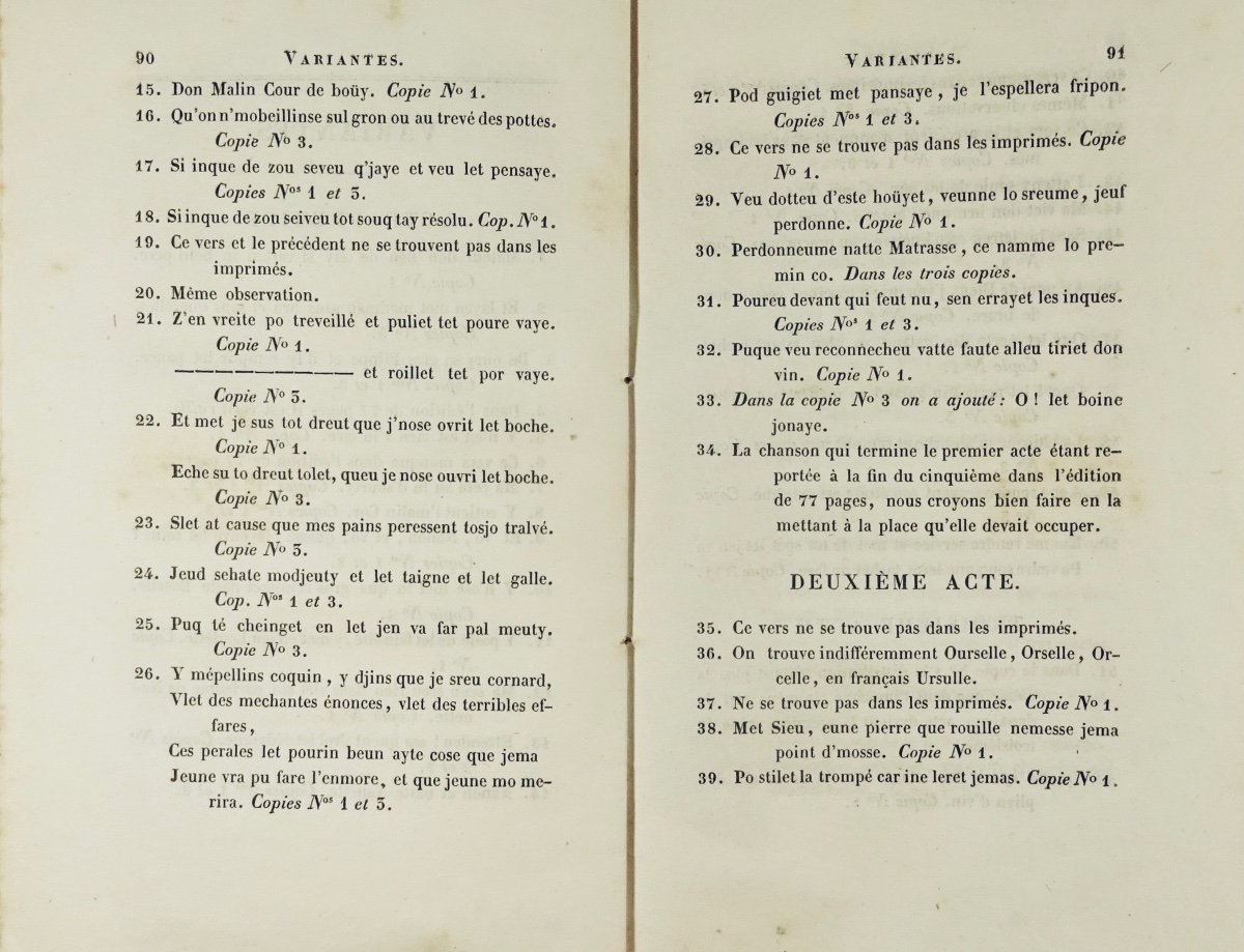 Flippe Mitonno Or The Ridiculous Family. Messina Comedy In Patois Verse. Metz, Lecouteux, 1848.-photo-7