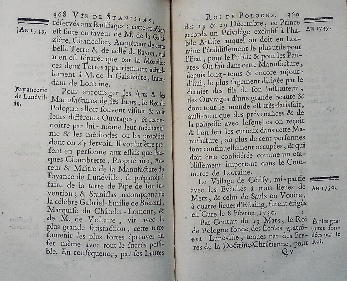AUBERT - La vie de Stanislas Leszczinski, duc de Lorraine. 1769, reliure ancienne, E.O..-photo-8