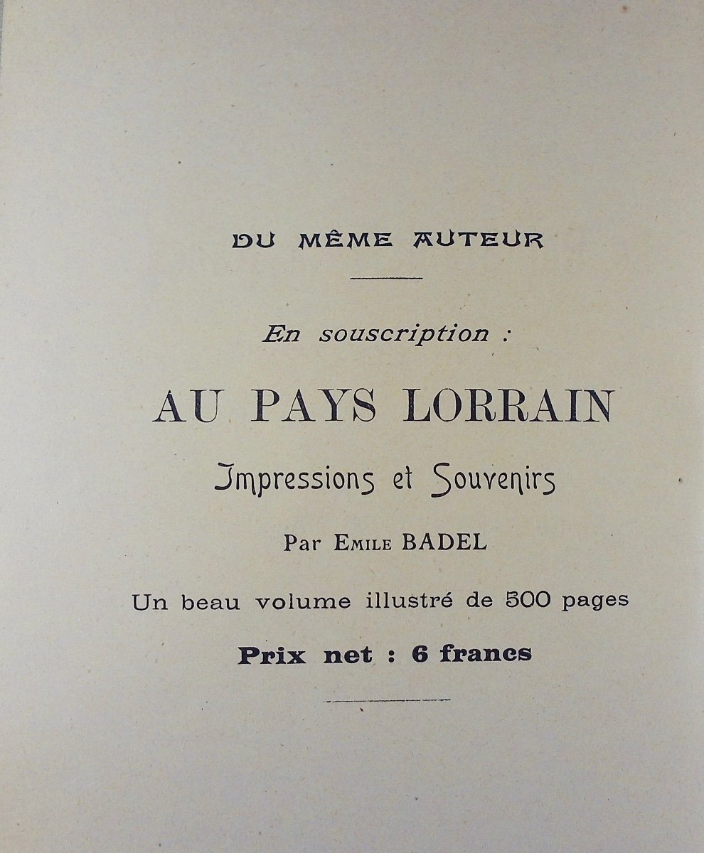 BADEL (Émile) - Le roi Stanislas à Nancy en 1907. Imprimerie E. Thomas, 1907, broché.-photo-3