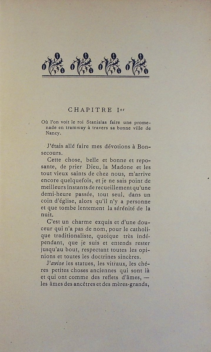 BADEL (Émile) - Le roi Stanislas à Nancy en 1907. Imprimerie E. Thomas, 1907, broché.-photo-1
