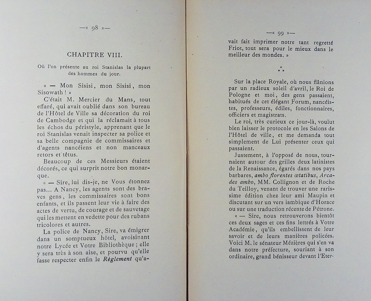 BADEL (Émile) - Le roi Stanislas à Nancy en 1907. Imprimerie E. Thomas, 1907, broché.-photo-4