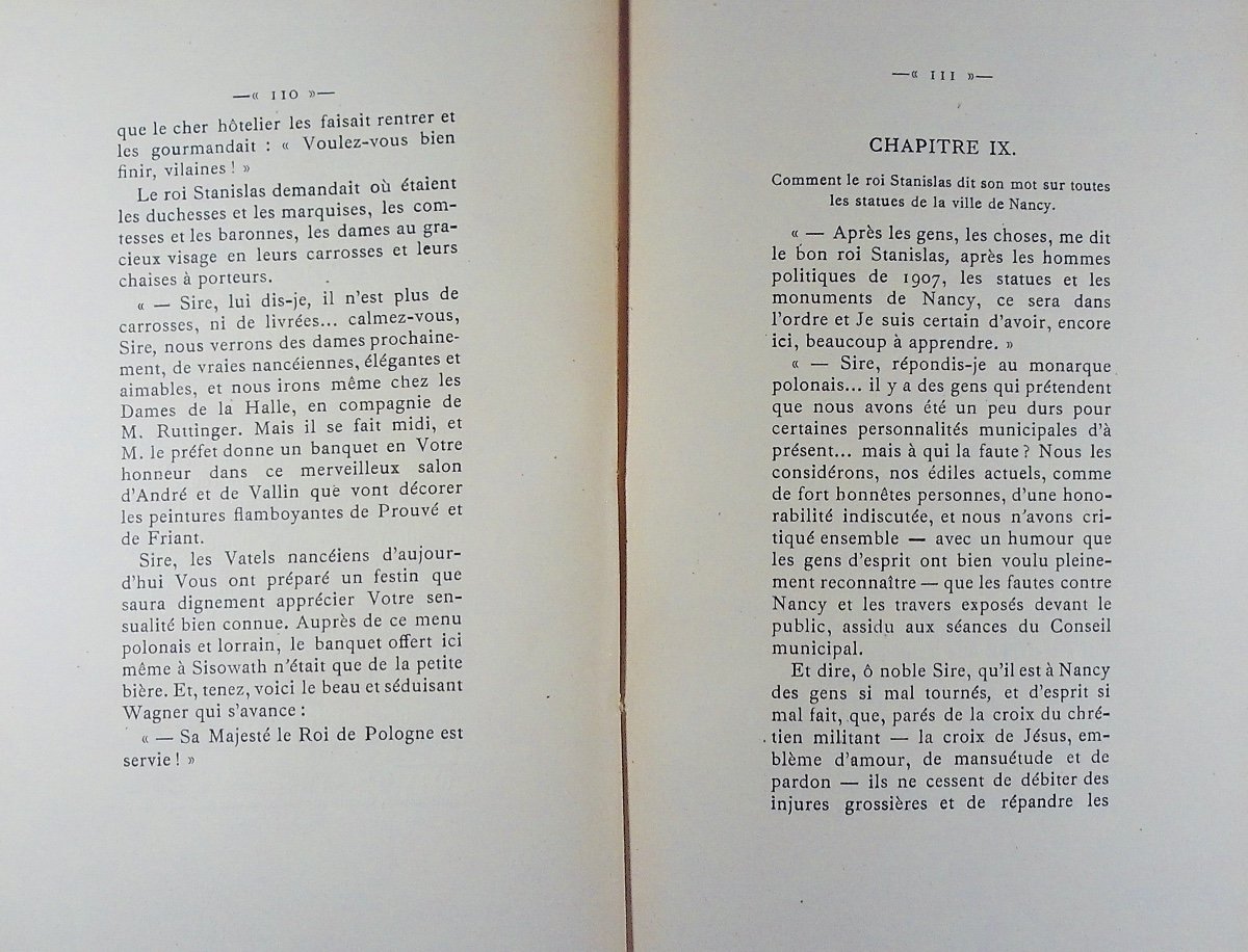 BADEL (Émile) - Le roi Stanislas à Nancy en 1907. Imprimerie E. Thomas, 1907, broché.-photo-5