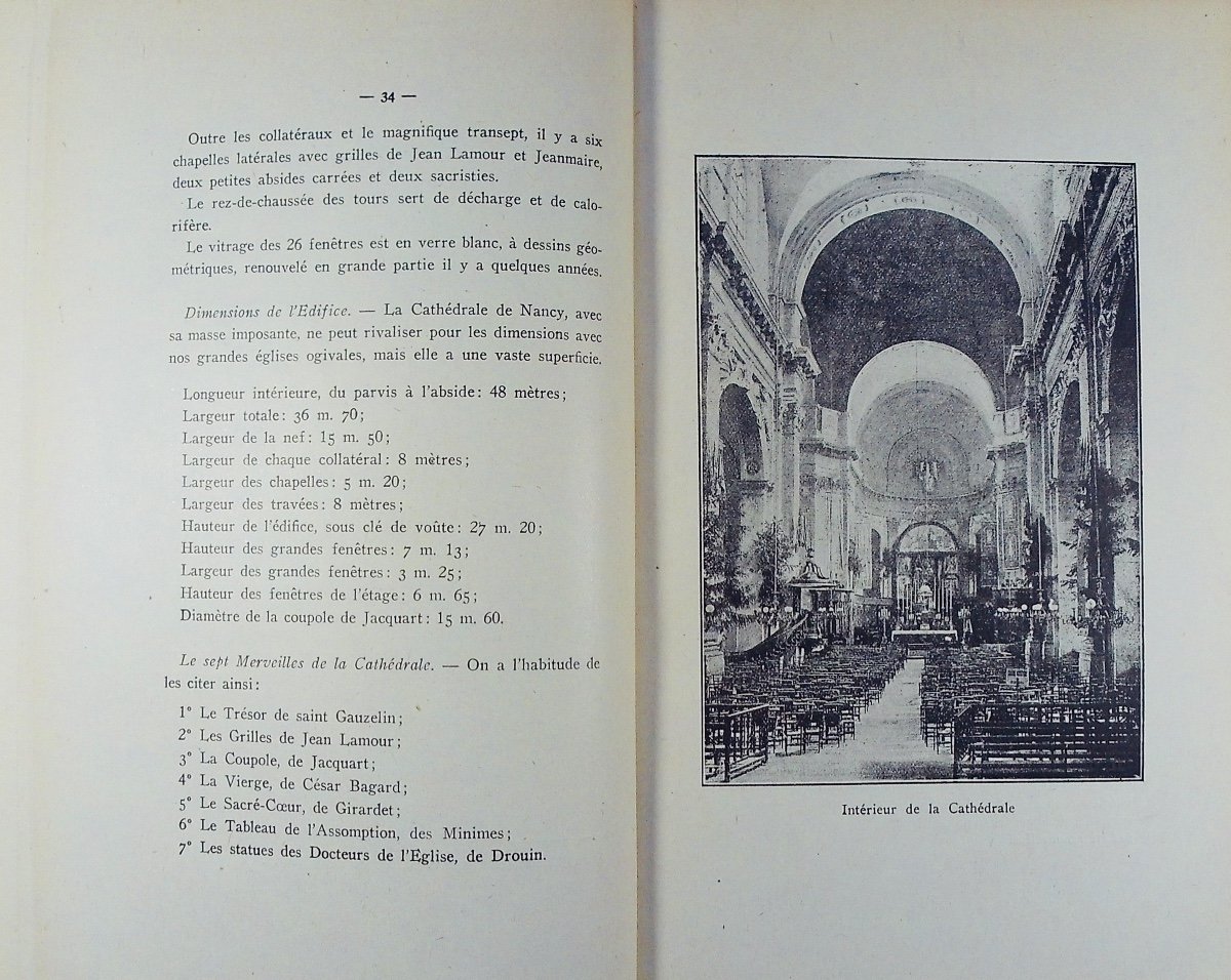 BADEL (Émile) - La cathédrale-primatiale de Nancy, guide complet illustré. 1924, broché.-photo-5