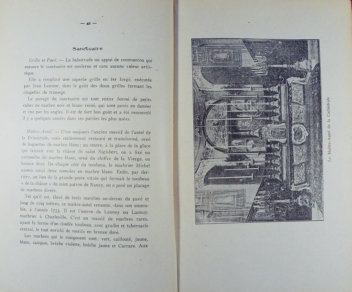 BADEL (Émile) - La cathédrale-primatiale de Nancy, guide complet illustré. 1924, broché.-photo-6