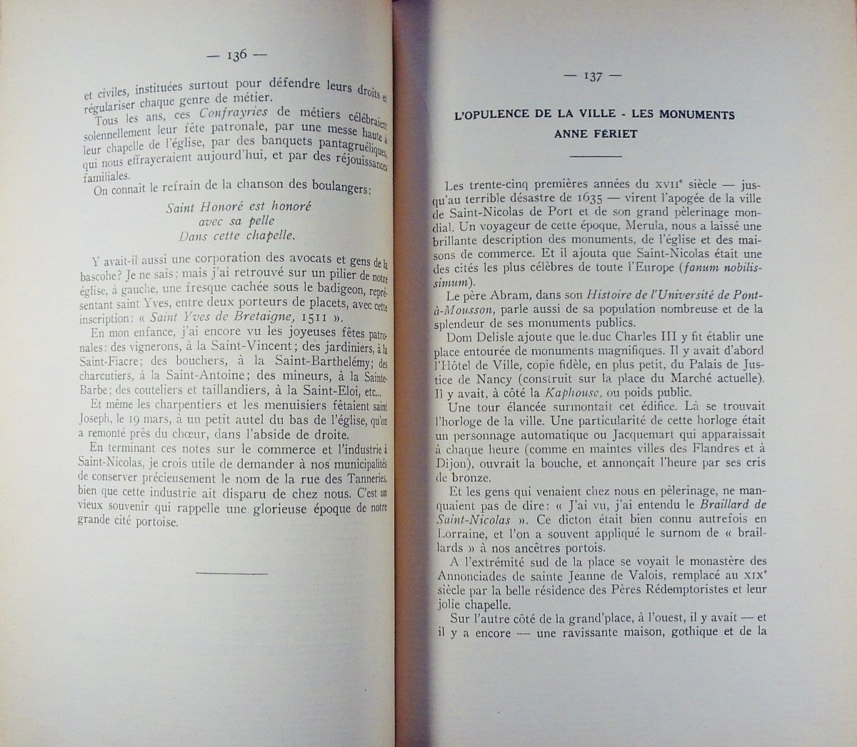 Badel (émile) - The Great Days Of Saint-nicolas-de-port. Imprimerie Thomas, 1931, Well Bound.-photo-3