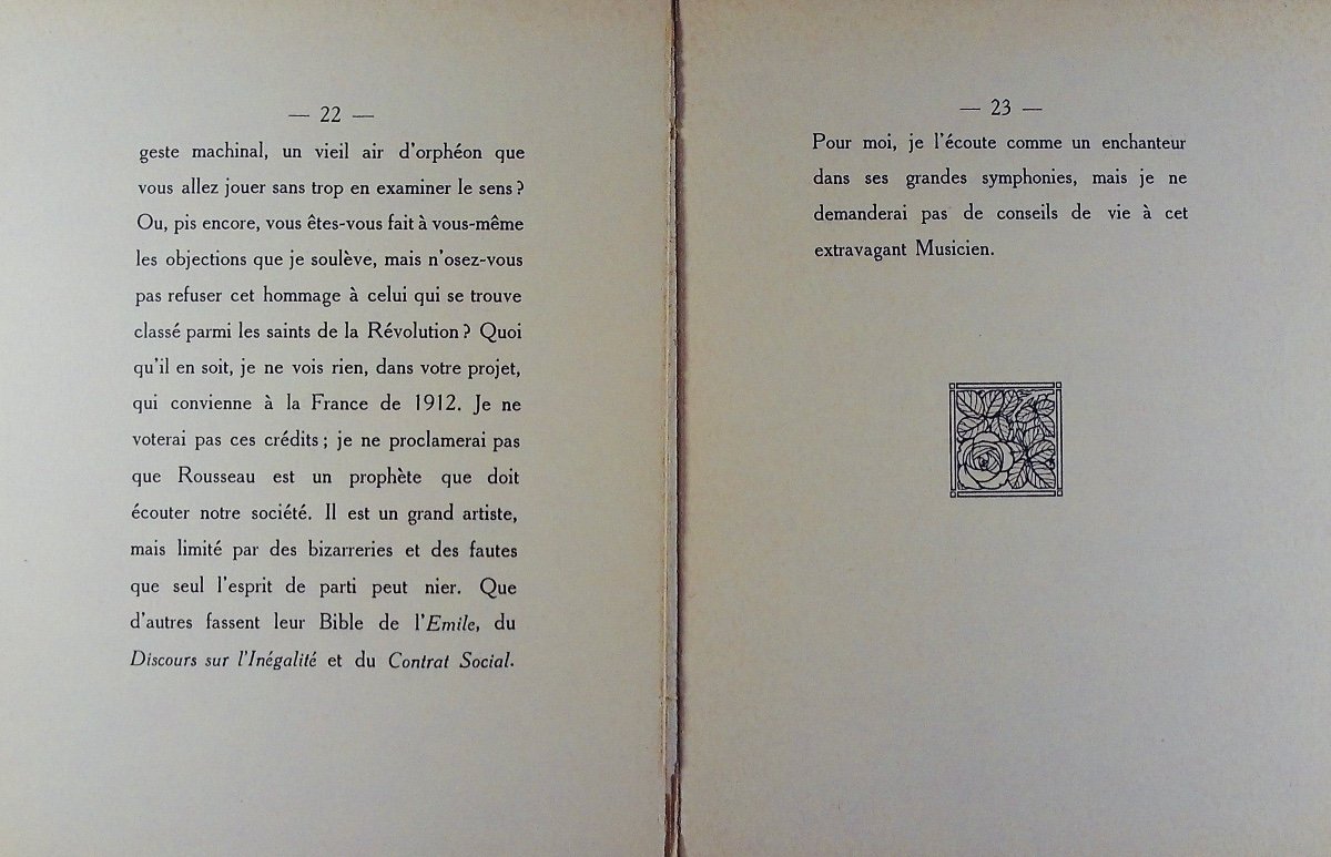BARRÈS (Maurice) - Le Bi-centenaire de Jean-Jacques Rousseau. Éditions de l'Indépendance, 1912.-photo-8