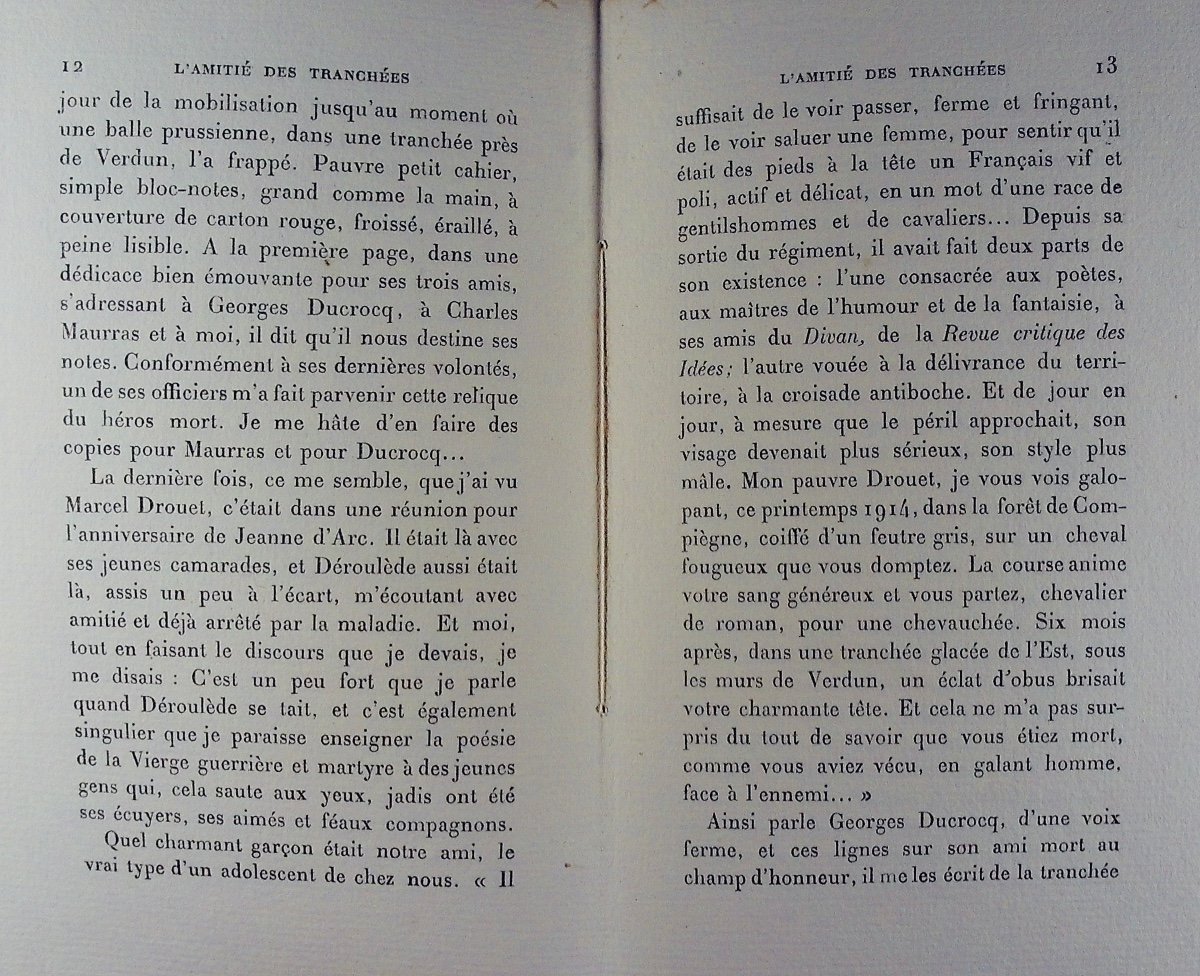 Barrès - The French Soul And The War **** Friendship In The Trenches. émile-paul Frères, 1916.-photo-1