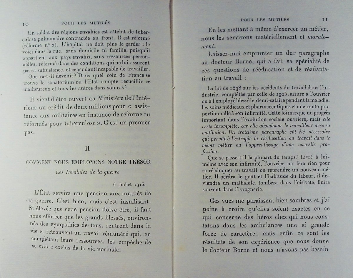 Barrès (mauritius) - For The Mutilated. émile-paul Frères, 1917. Paperback, Copy On Hollande.-photo-1
