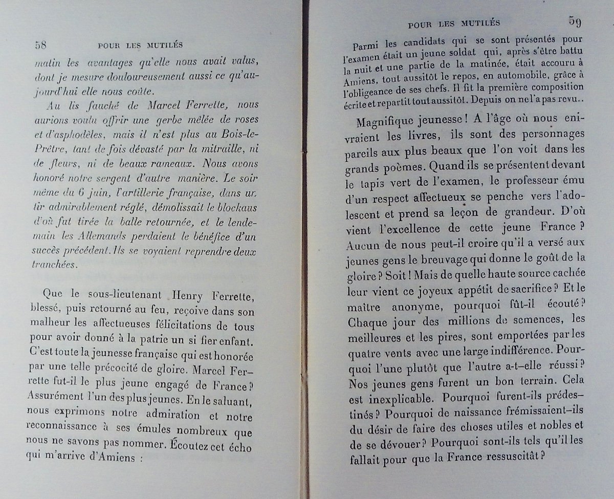 Barrès (mauritius) - For The Mutilated. émile-paul Frères, 1917. Paperback, Copy On Hollande.-photo-3