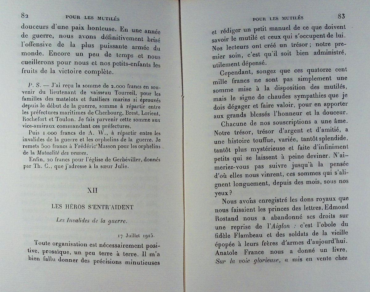 Barrès (mauritius) - For The Mutilated. émile-paul Frères, 1917. Paperback, Copy On Hollande.-photo-5