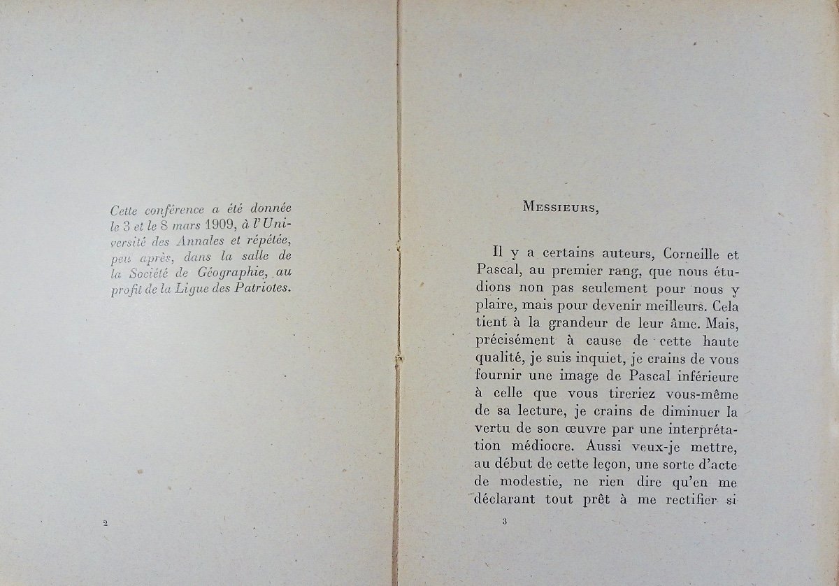 Barrès (maurice) - Pascal's Anguish. Plon, 1923, First Edition On Standard Paper.-photo-4