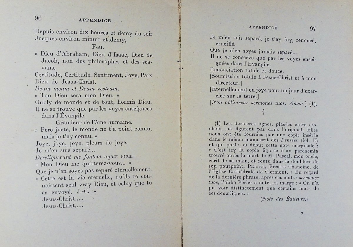 Barrès (maurice) - Pascal's Anguish. Plon, 1923, First Edition On Standard Paper.-photo-3