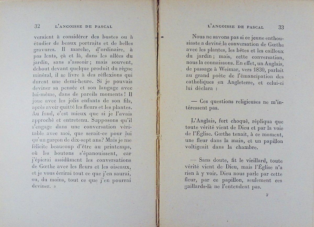 Barrès (maurice) - Pascal's Anguish. Plon, 1923, First Edition On Standard Paper.-photo-8