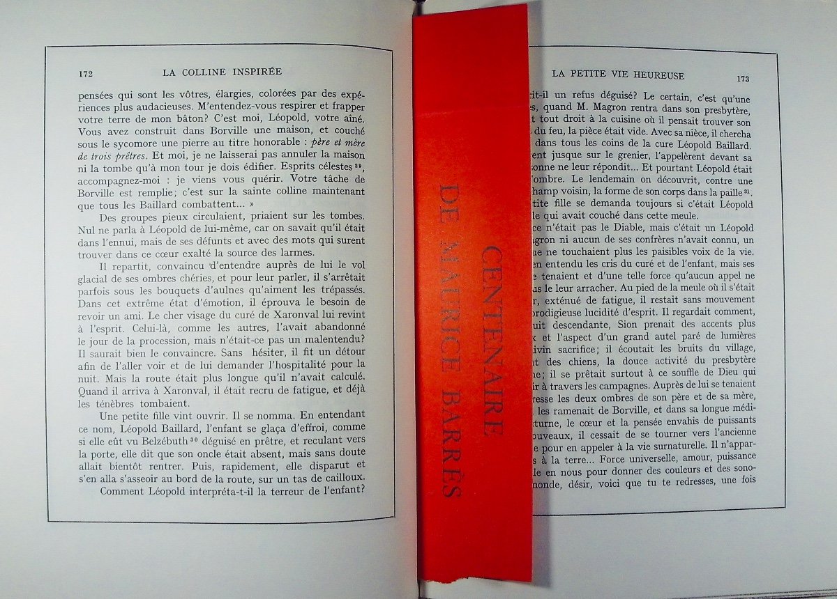 BARRÈS (Maurice) - La colline inspirée. Nancy, Berger-Levrault, 1962. Édition critique.-photo-3