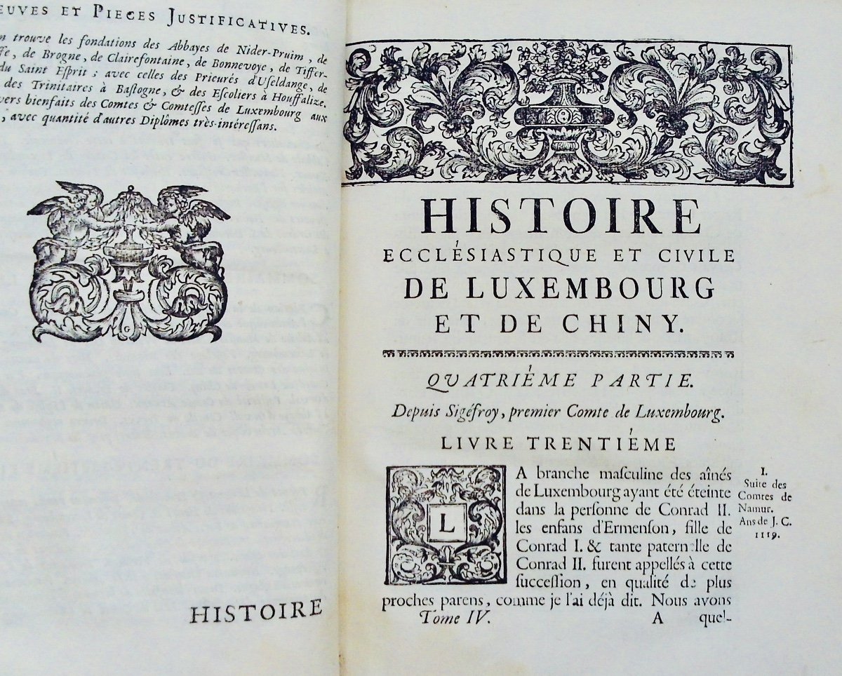 BERTHOLET - Histoire ecclésiastique et civile du duché de Luxembourg et comté de Chiny. 1741.-photo-2